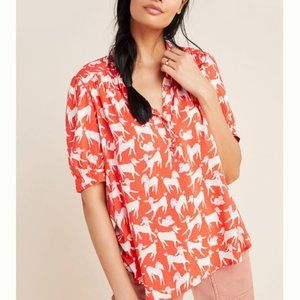 EMILY ISABELLA for Anthropologie Robina Poodle and Cats Top